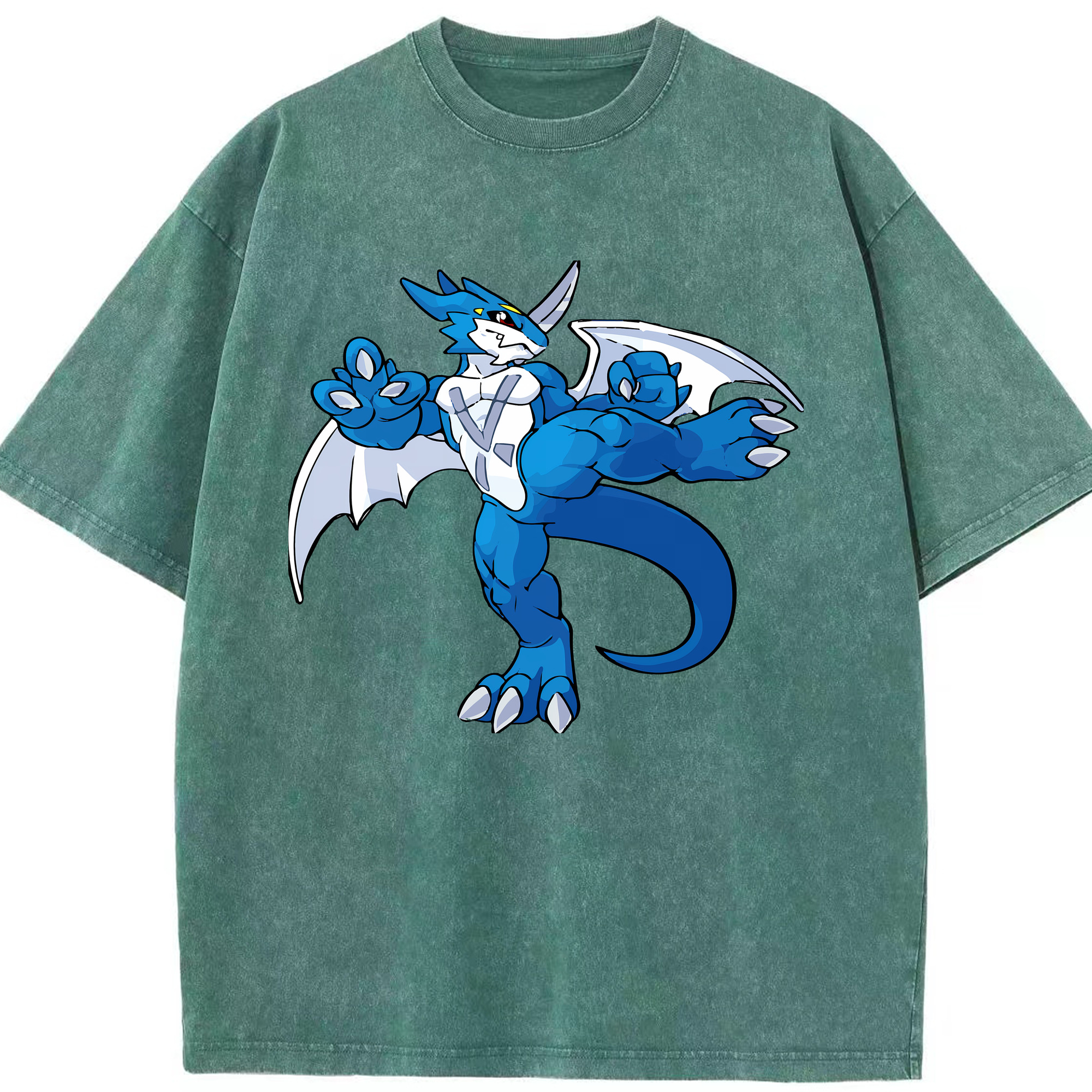 （画像用） Digimon デジタルモンスター/デジモン 綿100% ヴィンテージ風 半袖Tシャツ（フロントプリント）